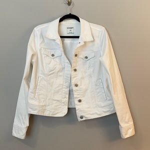 Old Navy white denim jacket